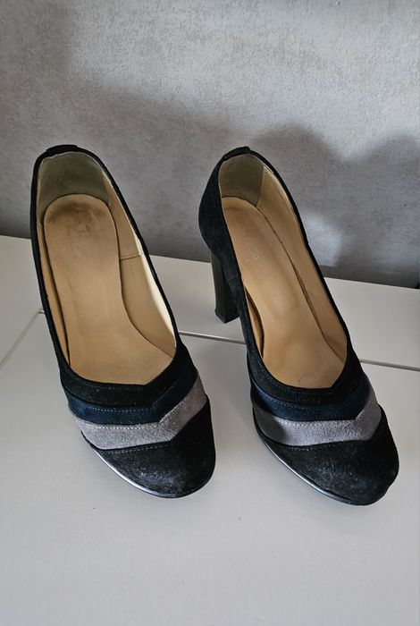 Pantofi piele naturala cu platforma ascunsa