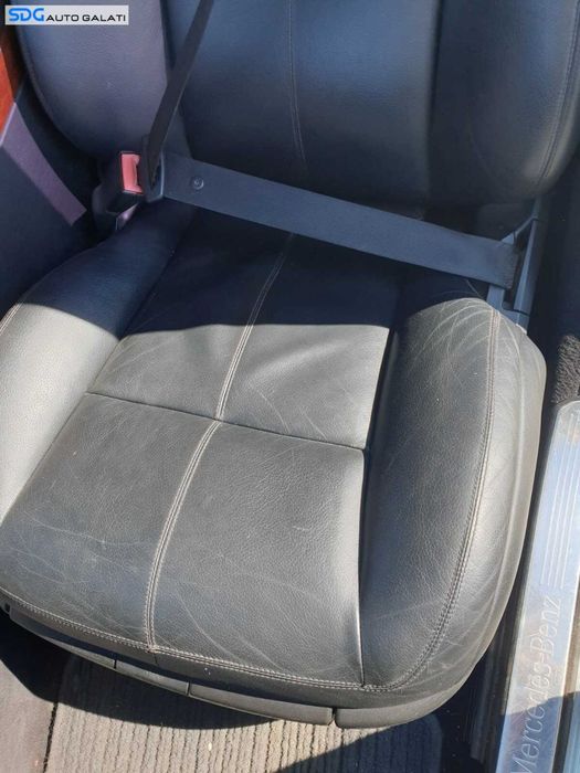 Scaun Stanga Fata Sofer Piele Neagra cu Incalzire Fara Ventilatie Mercedes Clasa S Class W221 S320 2005 - 2013 [C0334]