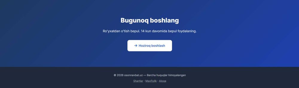 Navbat dasturi Программа очереди