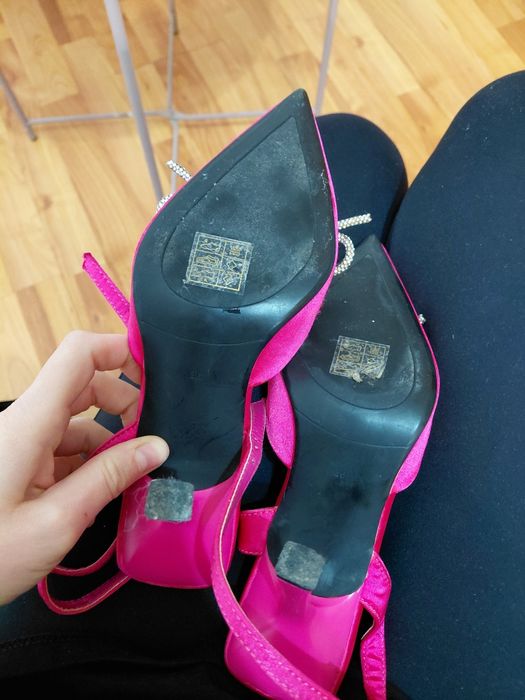 Pantofi cu toc fuchsia