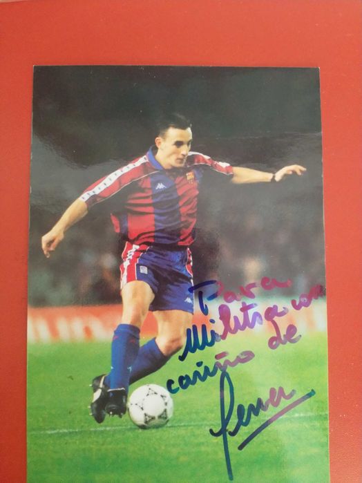 Картички с автографи на Албер Ферер и Бруно Мартини