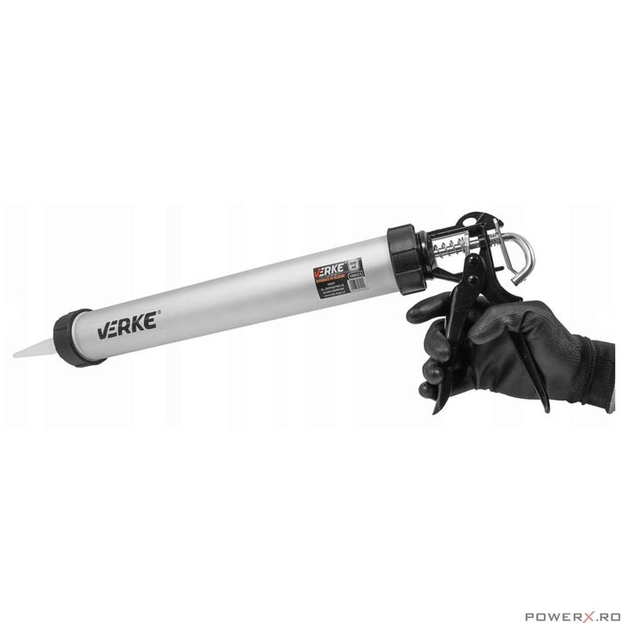 Pistol pentru silicon, acril, 600ml, manual, Verke