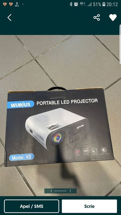 Videoproiector wimius k5 led Nou