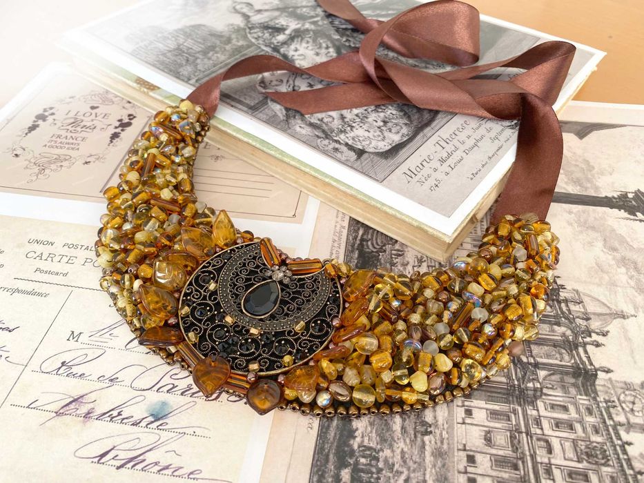 Colier statement cu "aroma de cafea"