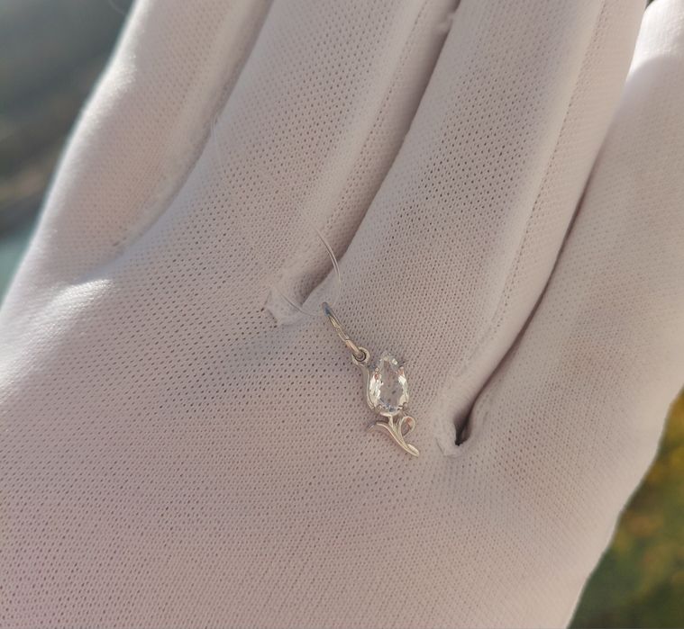 Кулоны Горный хрусталь. Серебро 925.