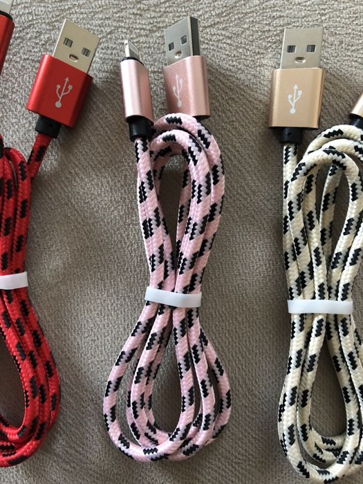 Продавам марков кабел за iPhone lightning data cable 1m oплетен