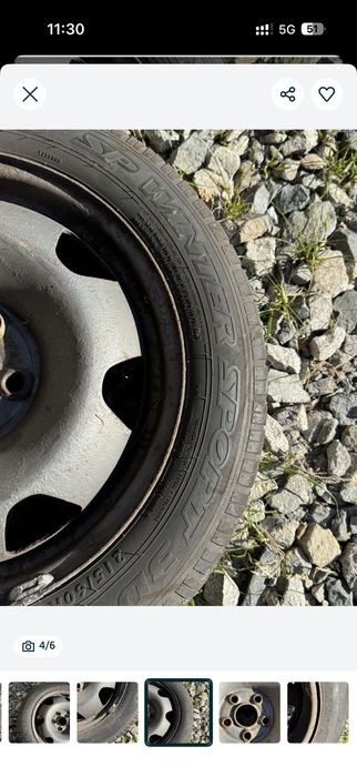 Roti de iarna, jante tabla si cauciucuri 215/60/17 C Vw T6, T5