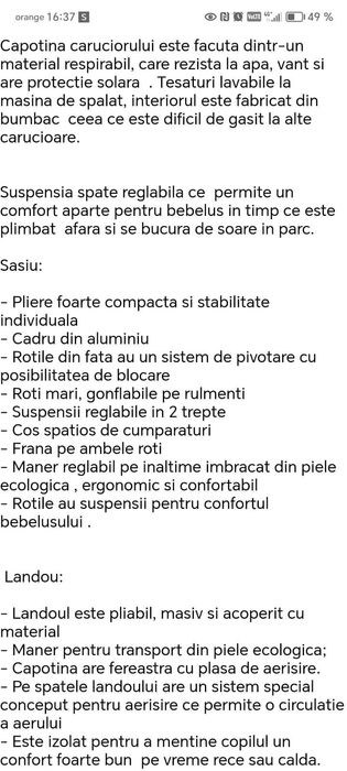 Cărucior 3/1  Optima Dark Blake Gold