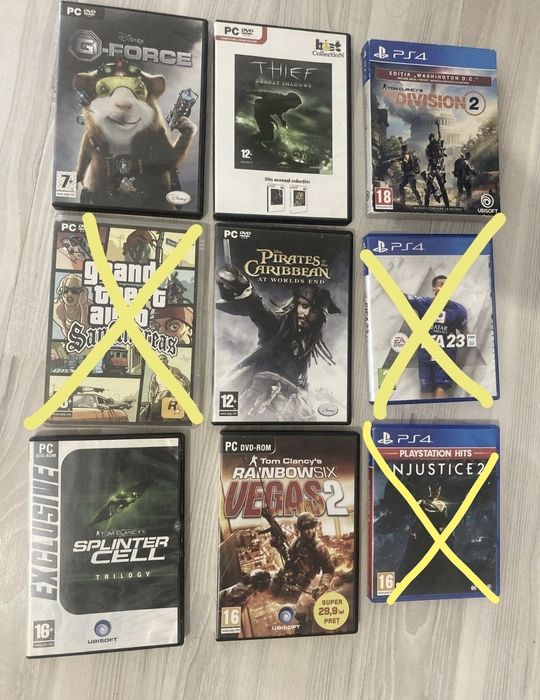 Jocuri PC si PS4 - colectie variata