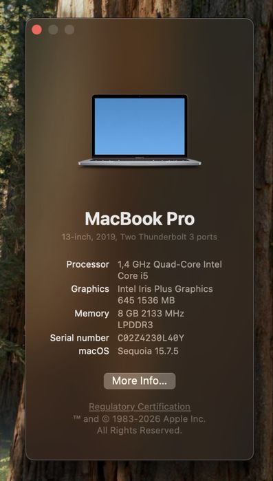 MacBook Pro 13” 2019 – Много добро състояние