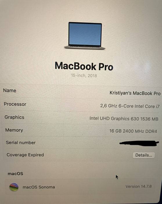 Macbook pro 2018