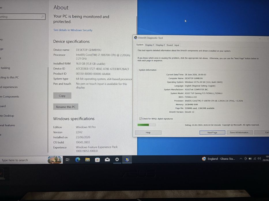 Laptop asus tuf f15 negociabil