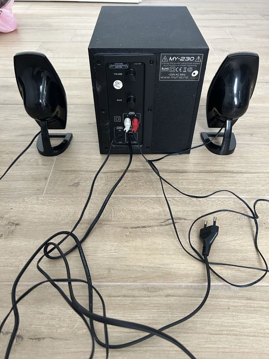 Sistem Boxe 2.1 Myria MY-230 cu Subwoofer (PC / TV / Aux)