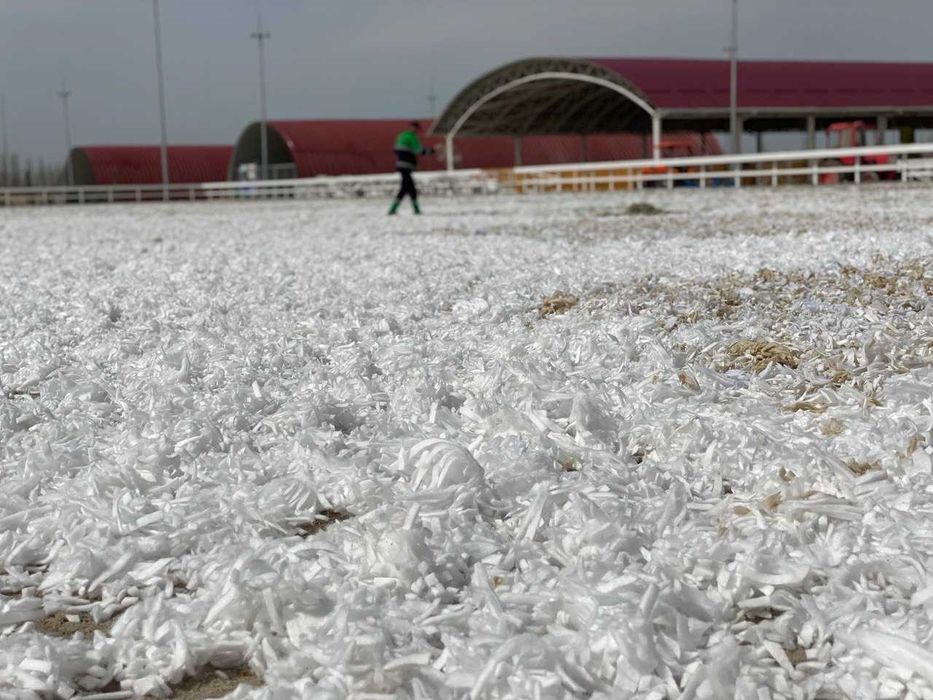 Otxonalar uchun maydalangan geotekstil/Рубленый геотекстиль