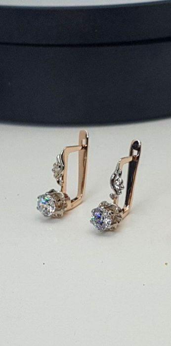 Ссср Львов ювелирный заводские серьги 583пробы 3.98грам