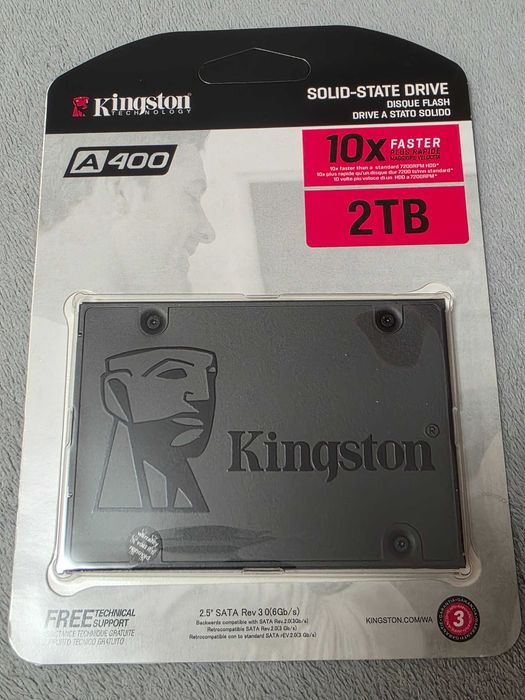 Solid State Drive (SSD) Kingston A400, 2T, SATA III, 2.5" B1 – Nou, Sigilat.
