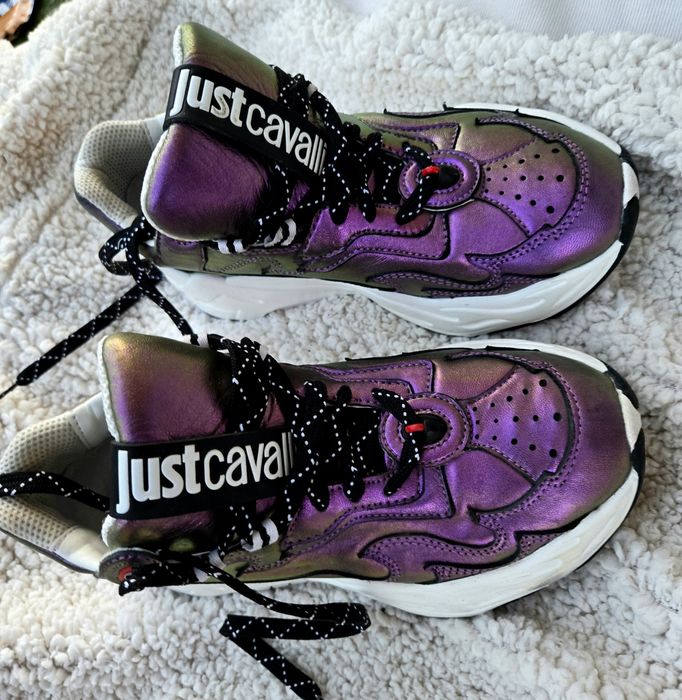 Just Cavalli  оригинални дамски сникърси естествена кожахамелеон 37/38
