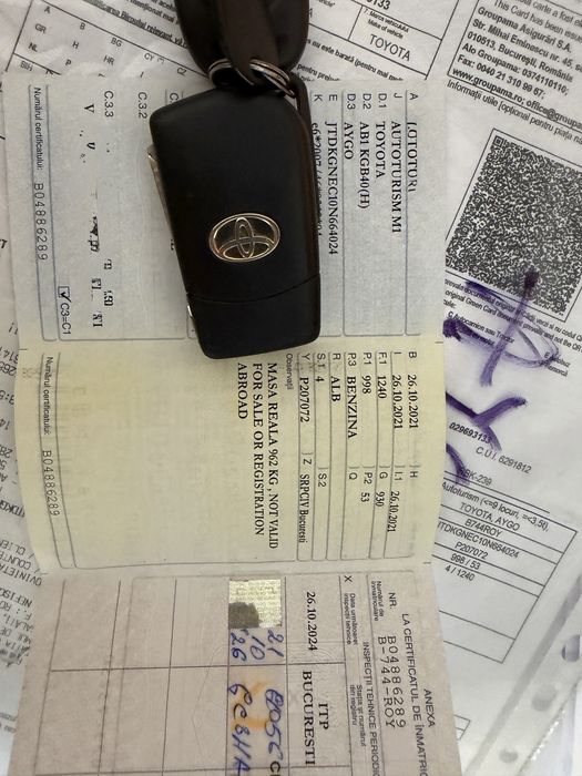 Toyota Aygo 2021 1.0 Benzina 130.000 KM usor avariat /avariate / lovit / lovite