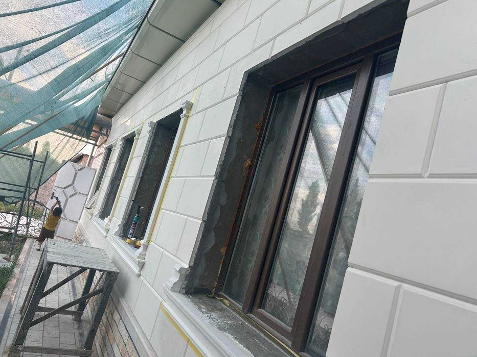 фасад травертин панель