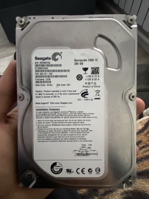 Hdd диск на 250гб