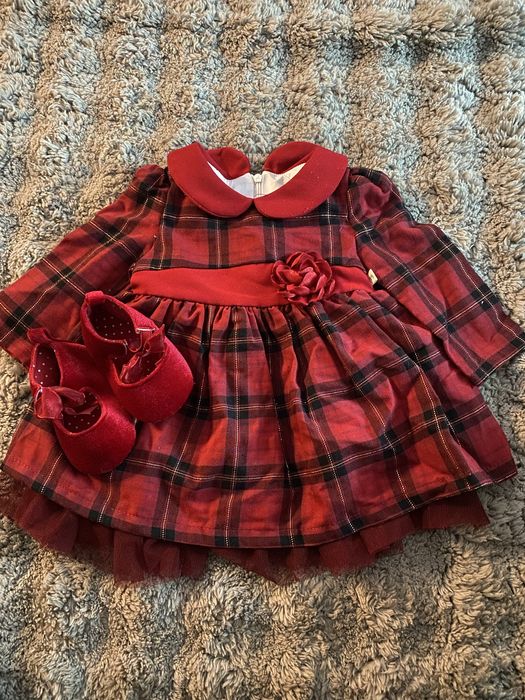 Бебешки коледни рокли 6м