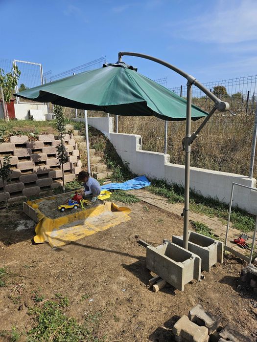 Umbrela profesionala de soare pentru terasa / gradina + Greutati metalice