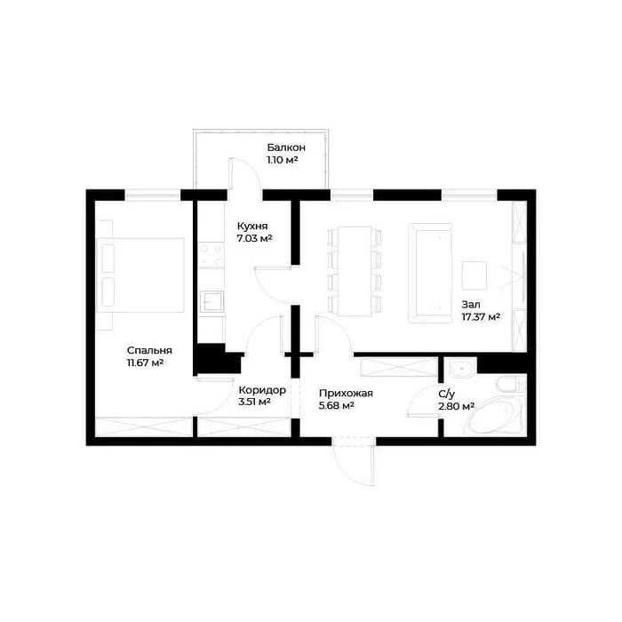 ЖК Assalom Sohil 2 комнатная 50м2 Узбум Фергана йули Рисовый