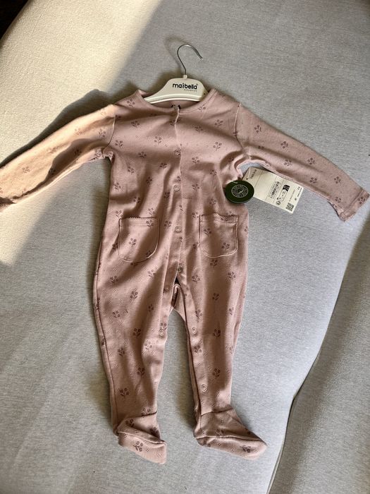Pijama salopeta roz bebelusi fetite C&A nou cu eticheta