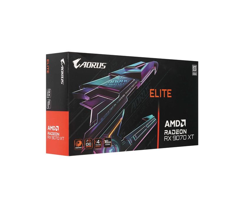 - Видеокарта Gigabyte RX 9070 XT AORUS ELITE 16GB
