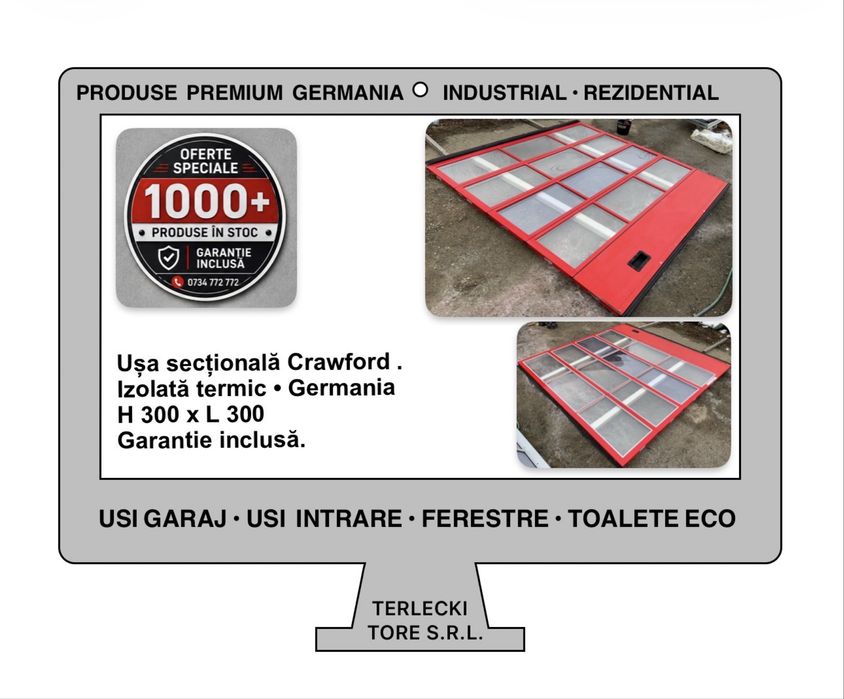 USA GARAJ SECTIONALA industriala H 300 x L 300 Crawford Germania