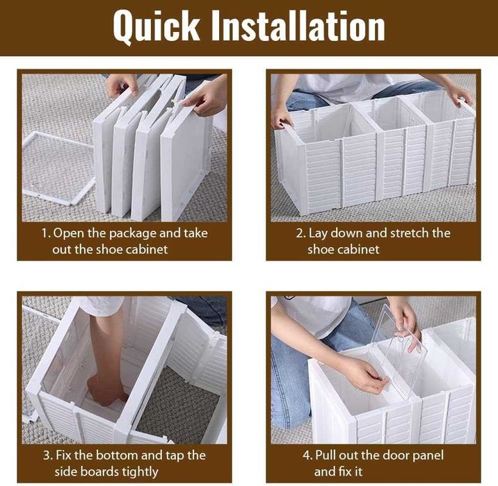 Складной органайзер для хранения обуви Стеллаж для обуви из пластика