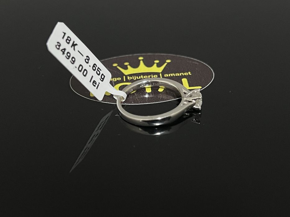 Bijuteria Royal CB: Inel dama aur 18k 1 diamant natural 0,35ct 3,65gr