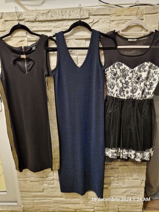 Rochie 42,satin,voal,perlute,Sandale satin 40,Bolerou perle si paiete