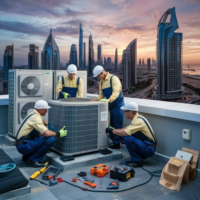 Установка кондиционера.