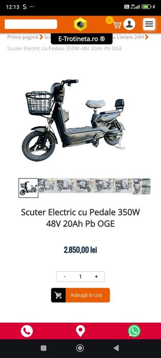 Scuter/Bicicleta Electrica/Trotineta 3 in 1