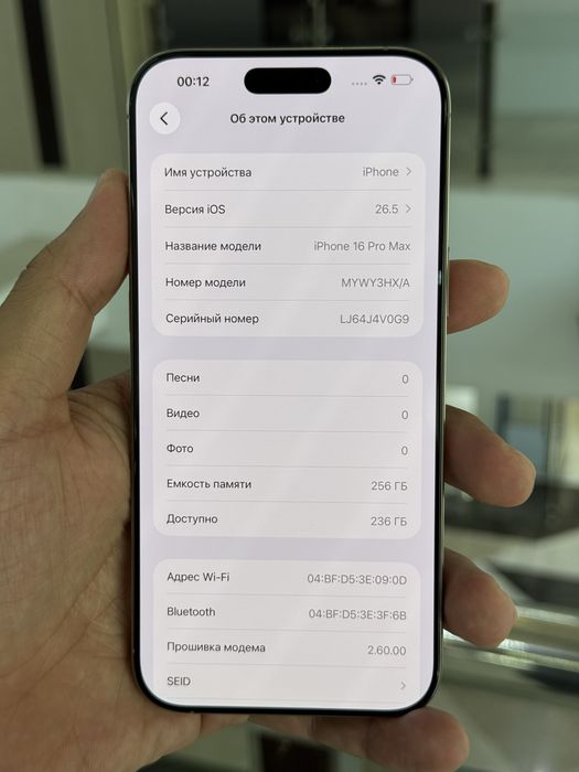 Айфон 16 про мах 256 гб 100%