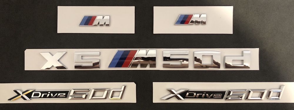 Emblema BMW Stema Cifre crom Aripa Xdrive X5M50D X5 X6 e70 e53 f15 g05