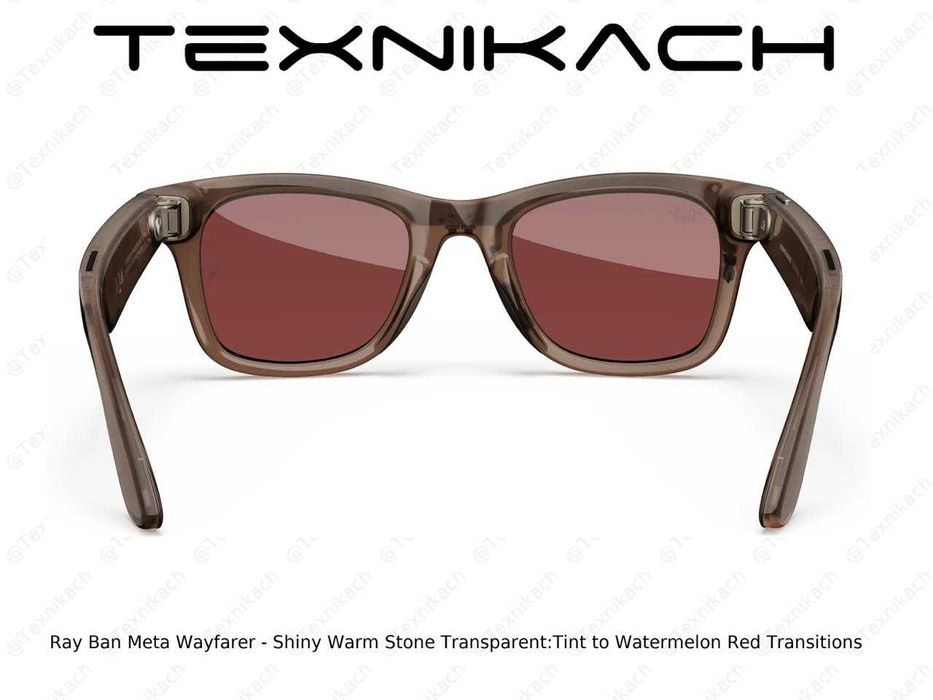 Ray Ban Meta Wayfarer -  Red Transitions