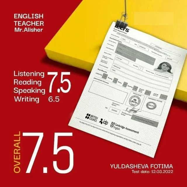 Инглиз тили ва IELTS! qulay joylashuv! Toshkent markazida!