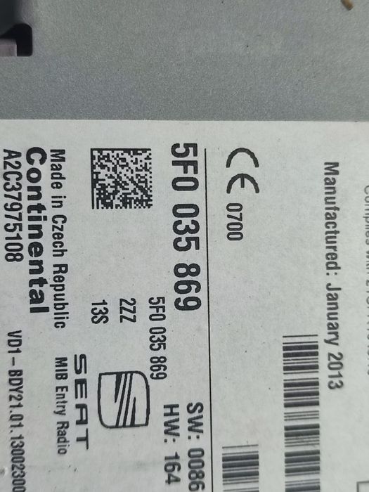 Navigatie 5F0035869 Seat Leon 3 5F [2012 - 2016] 1.4 tsi CMBA