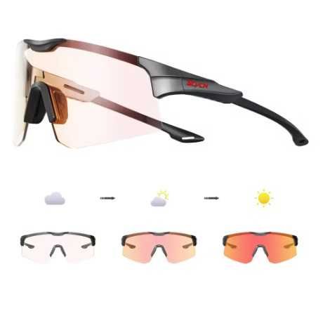 Ochelari ciclism fotocromici rosu albastru albi SCVCN noi diverse culori galben roz  fotocromatice heliomate Photochromic