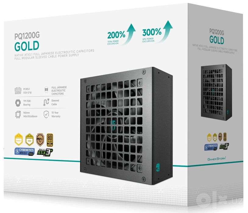 - Блок питания Deepcool Gamerstorm PQ1200G (1200W, 80+ Gold)