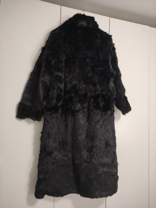 Haina blana naturala neagra lunga