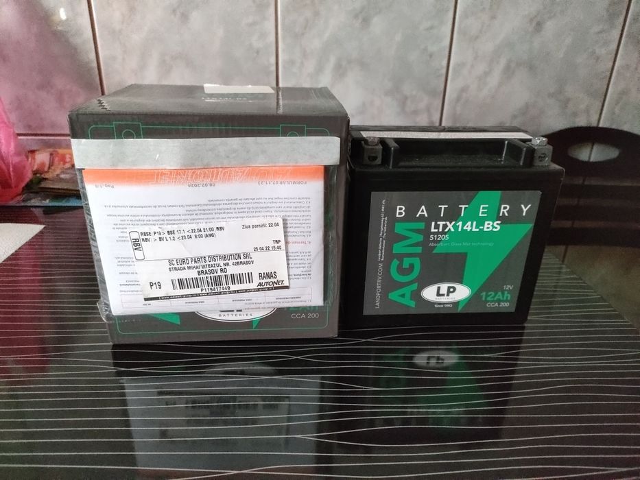 Baterie Nouă Moto Landport 12V 12 Ah 200 Curent Pornire