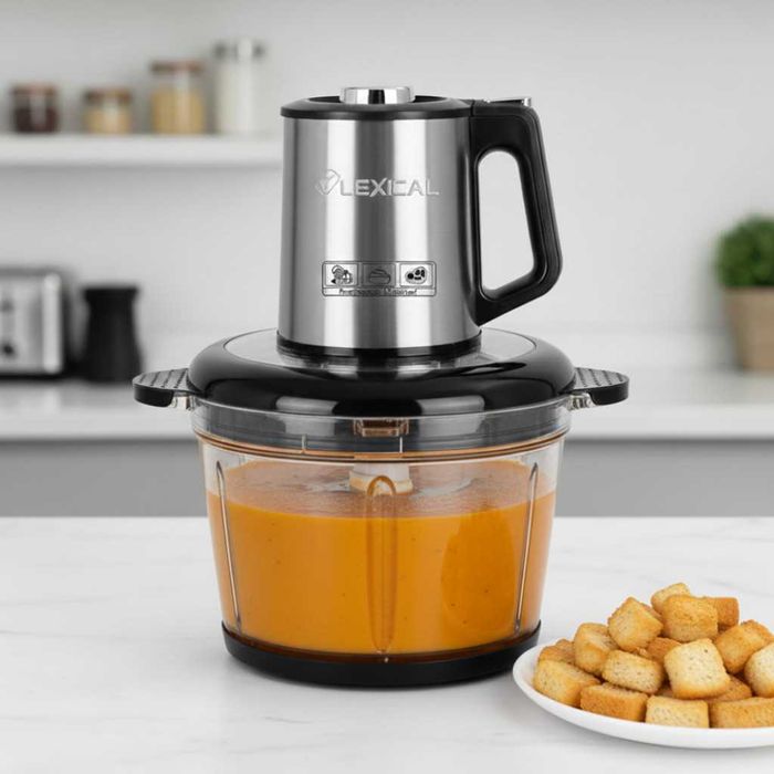 Електрически чопър Lexical LCH-1970 с неръждаем корпус и стъклена купа