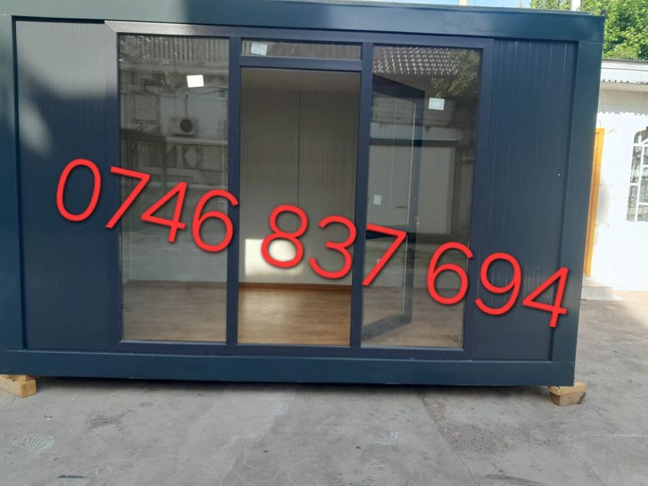 Vand container modular , birou vestiar, grup sanitar, paza, magazie