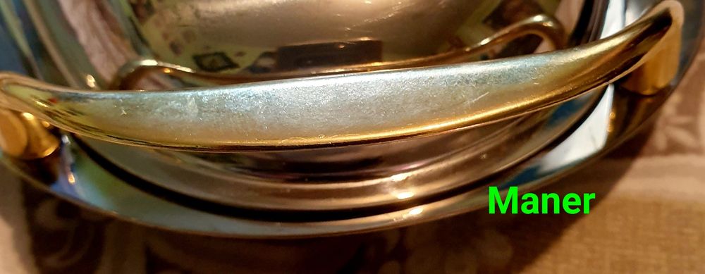 Platou/Tava de peste otel inoxidabil placat cu Aur