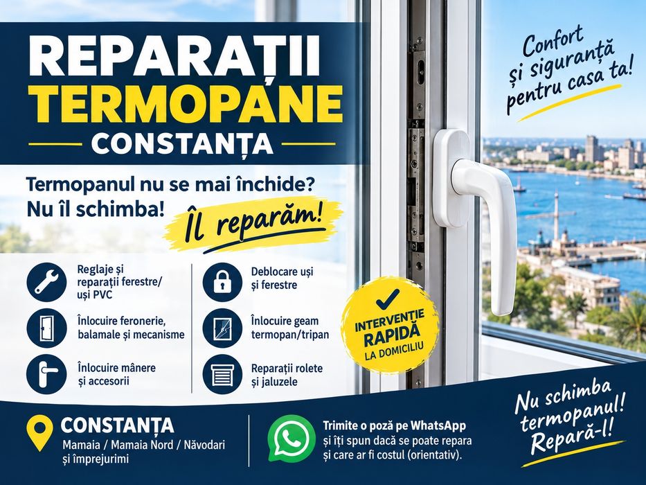 Reparații Termopane Constanța | Uși și Ferestre PVC