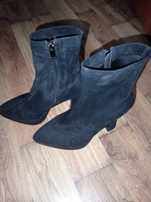 Полусапоги, замшевые