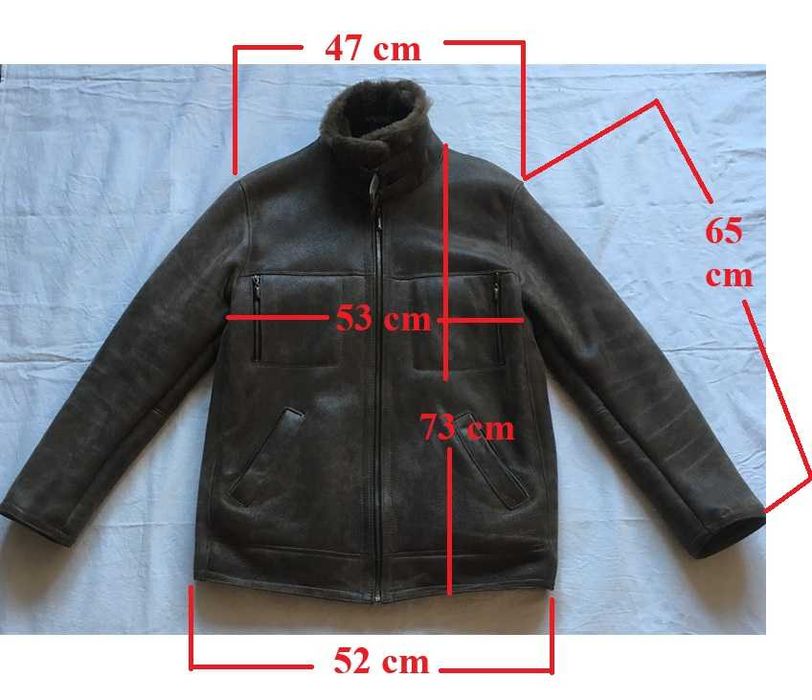 Geaca barbatesca piele blana naturala maro marimea M (48)